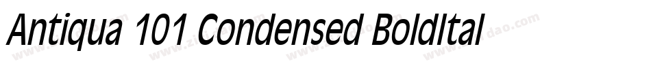 Antiqua 101 Condensed BoldItalic字体转换